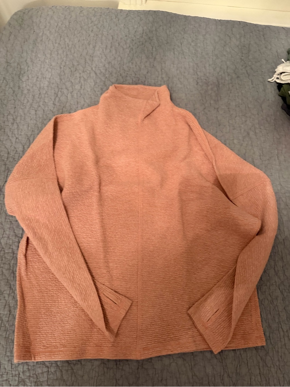 Lululemon coral cowl neck sweatshirt